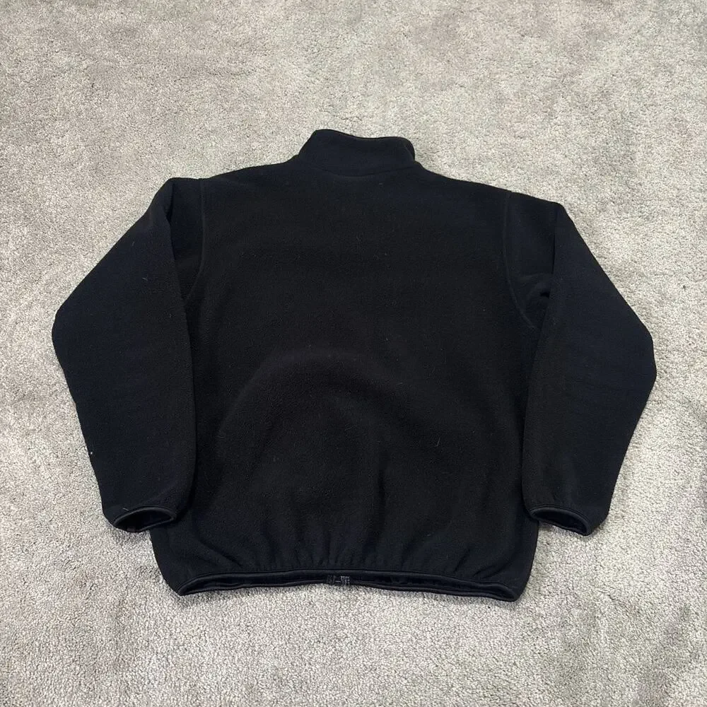 Vintage REI Jacket Mens Large Black Fleece FUll ZIp Pockets Outdoor Casual